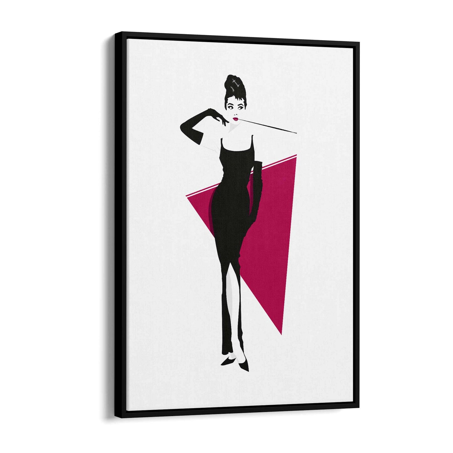 Audrey Hepburn Fashion Minimal Bedroom Wall Art #2 - The Affordable Art Company