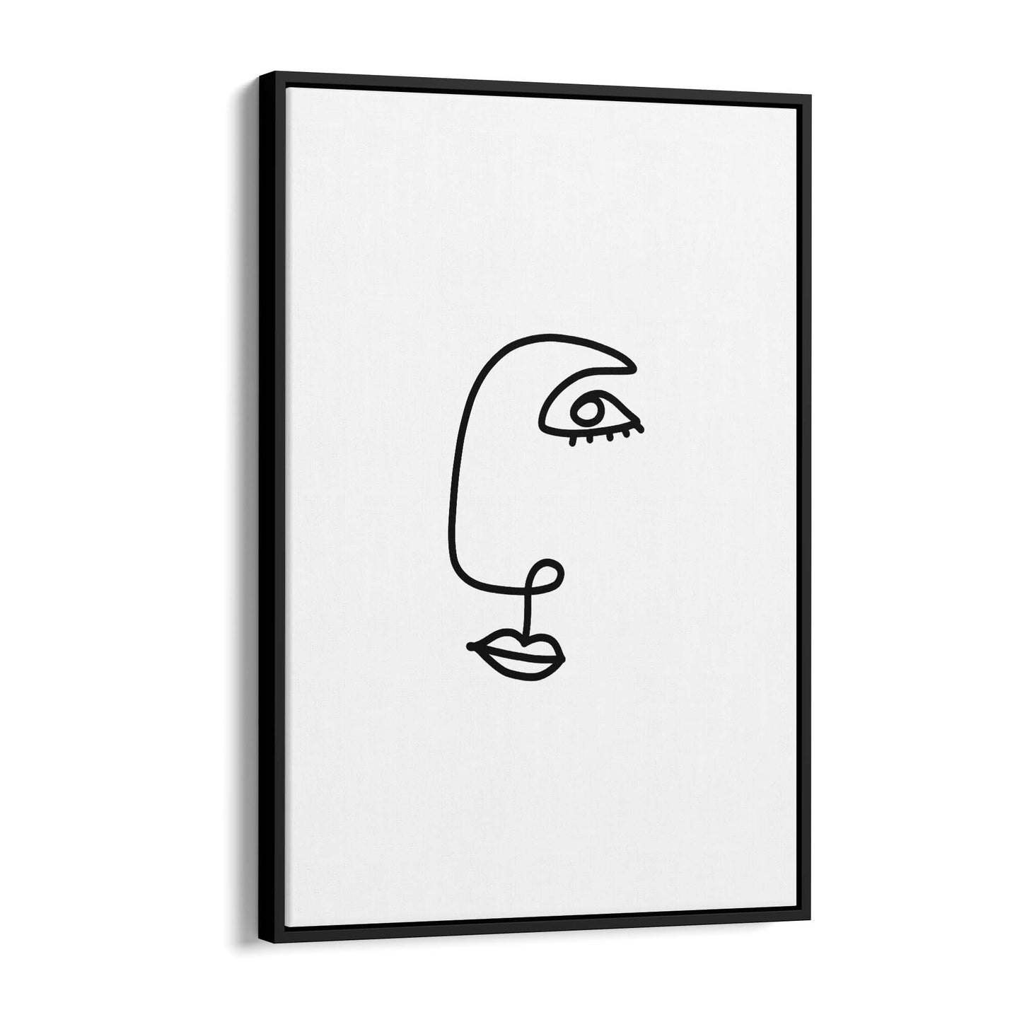 Minimal Abstract Line Face Modern Wall Art #6 - The Affordable Art Company