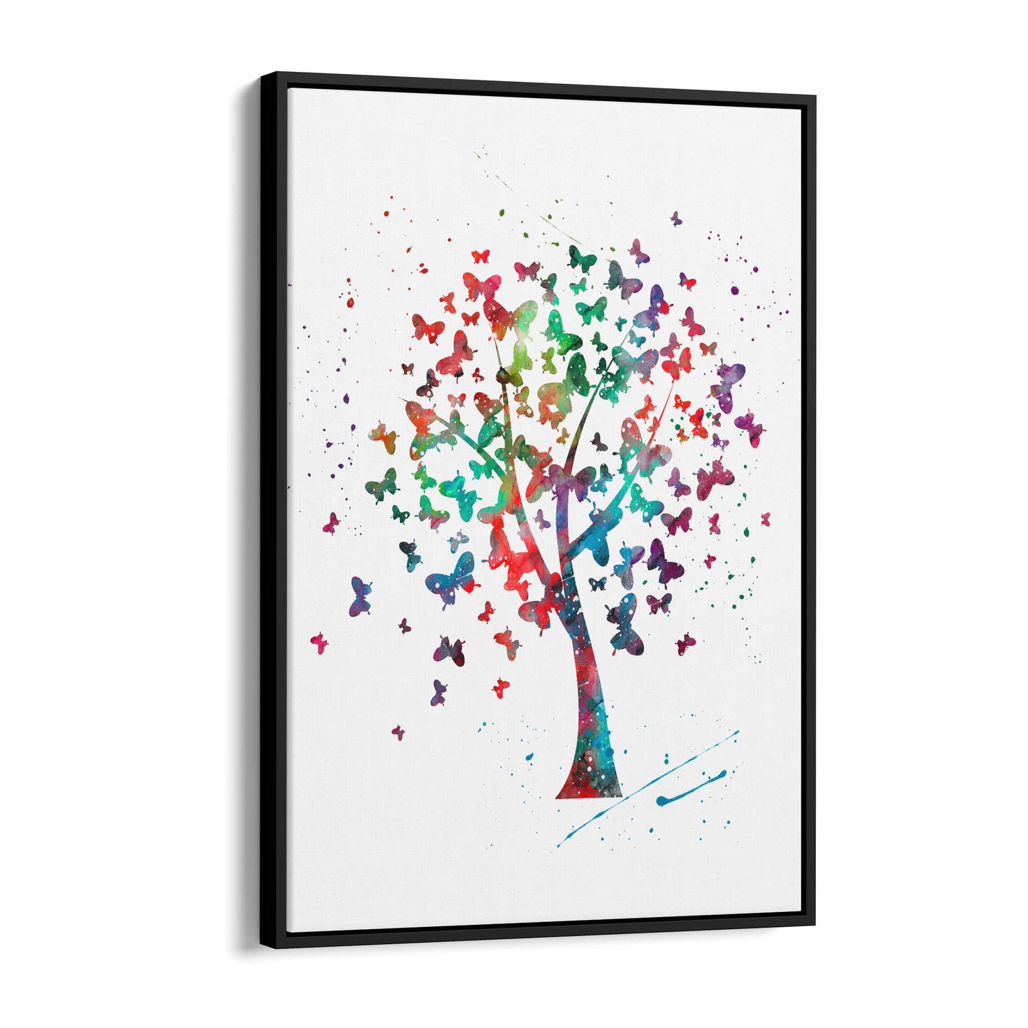 Butterfly Tree Cute Nursery Baby Toddler Wall Art - The Affordable Art Company
