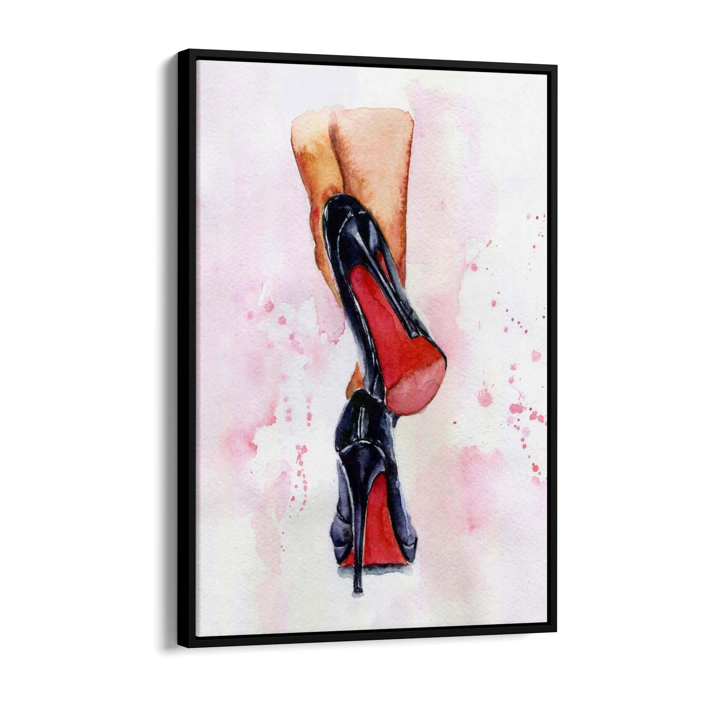 Cute Black Heels Fashion Girls Bedroom Wall Art - The Affordable Art Company