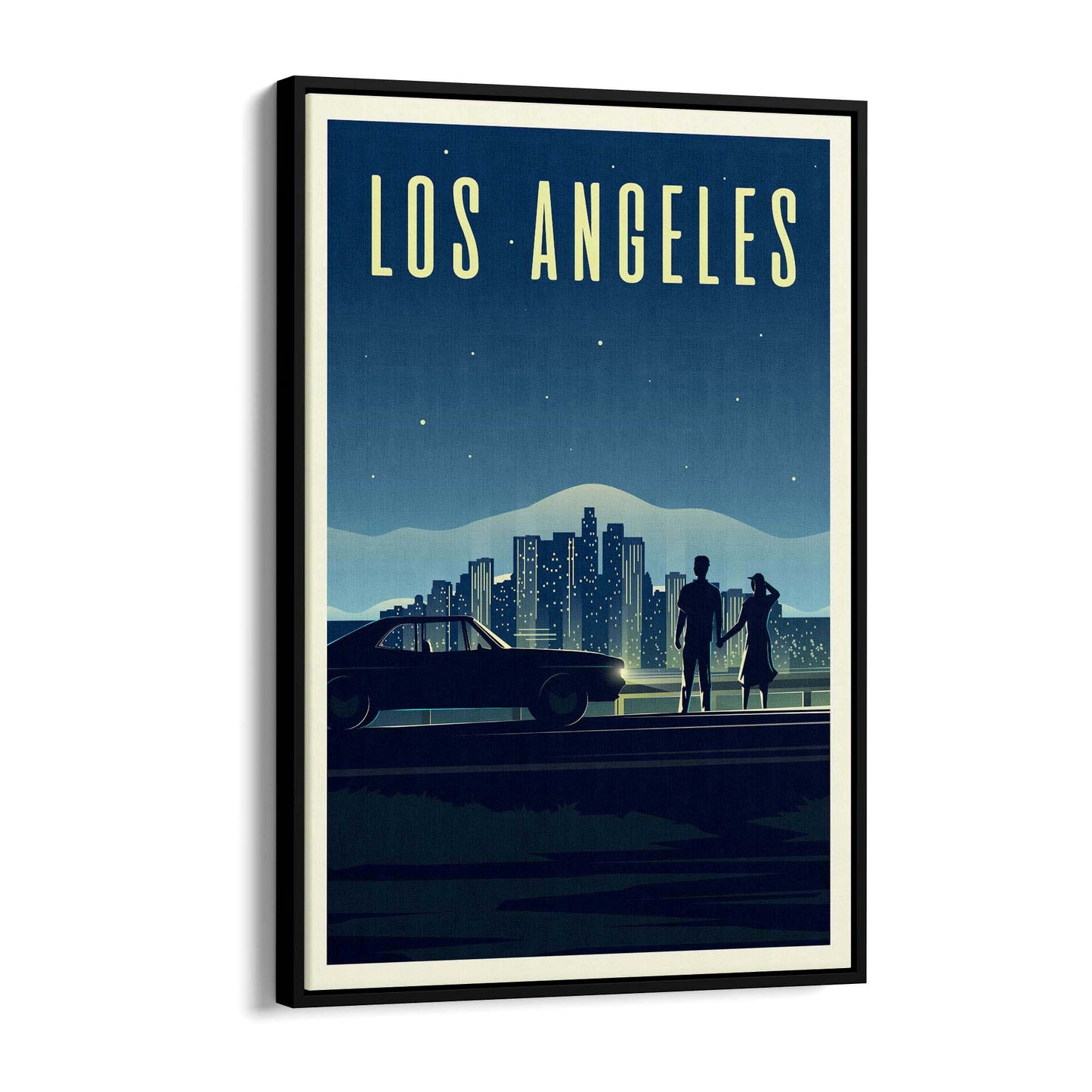 Retro Los Angeles California Travel Vintage Wall Art - The Affordable Art Company