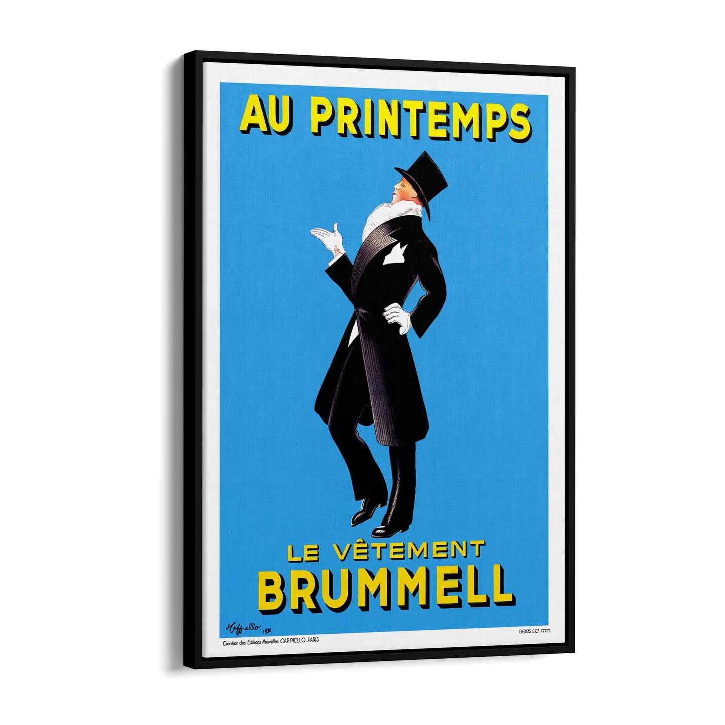 French Brummell Fashion Vintage Advert Wall Art - The Affordable Art Company