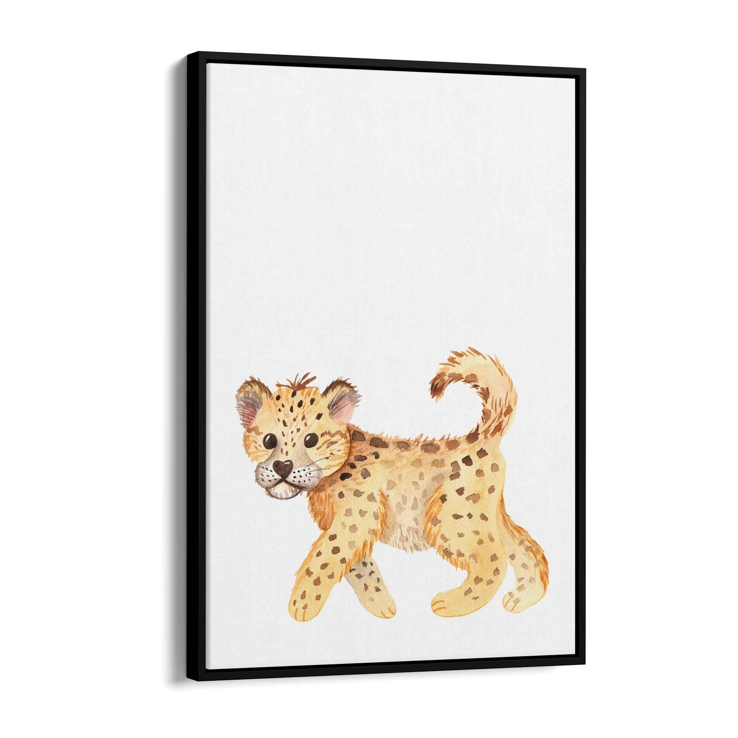 Cartoon Leopard Cute Nursery Baby Animal Art #1 - The Affordable Art Company