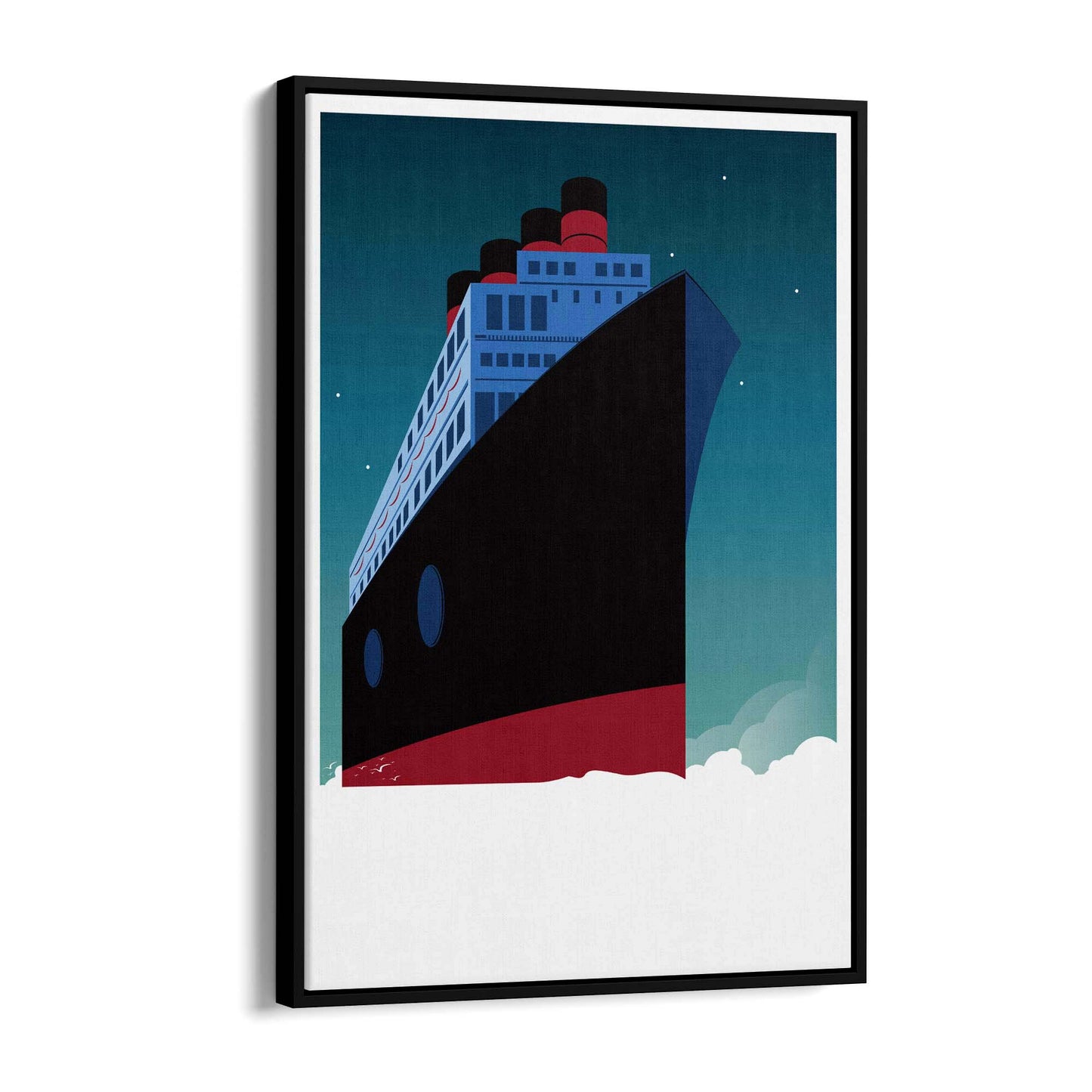 Retro Titanic Illustration Ship Wall Art - The Affordable Art Company