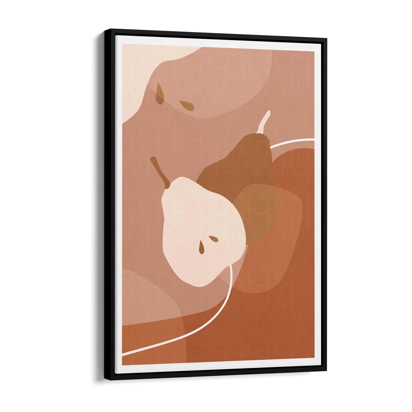 Minimal Pear Abstract Kitchen Cafe Fruit Wall Art - The Affordable Art Company