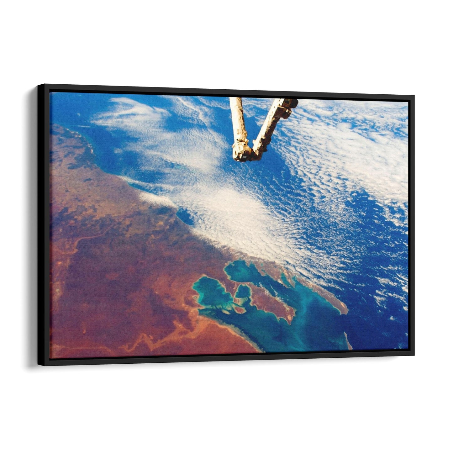 Shark Bay, Australia Satellite Wall Art #1 - The Affordable Art Company