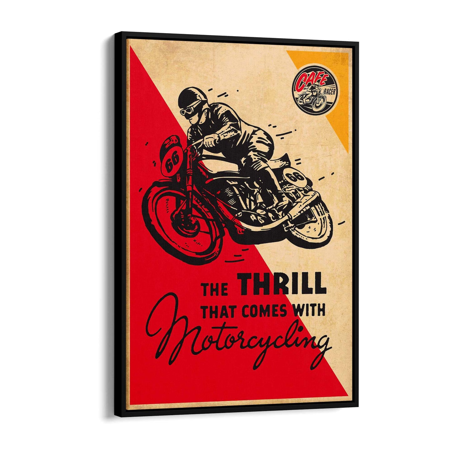 Motorcycle Racing Vintage Advert Man Cave Wall Art #2 - The Affordable Art Company