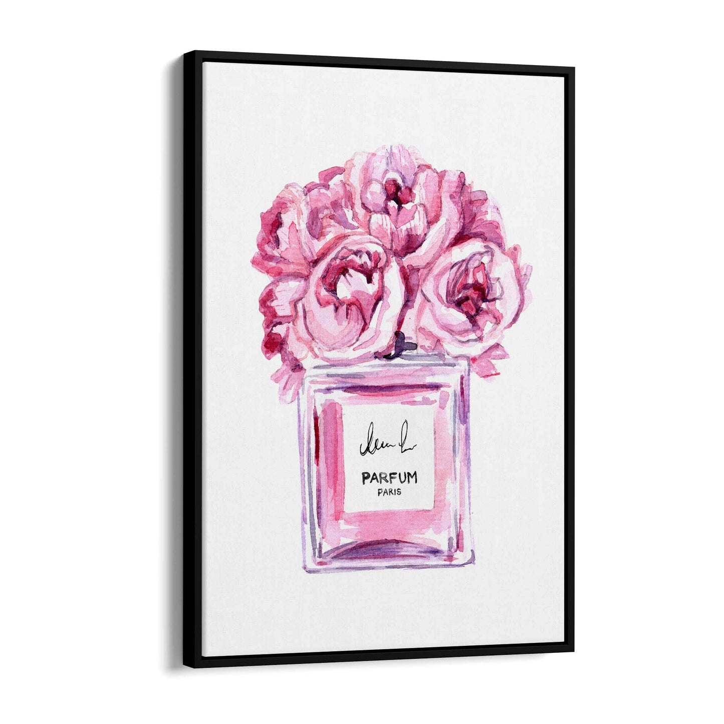 Pink Minimal Perfume Bottle Fashion Wall Art #1 - The Affordable Art Company