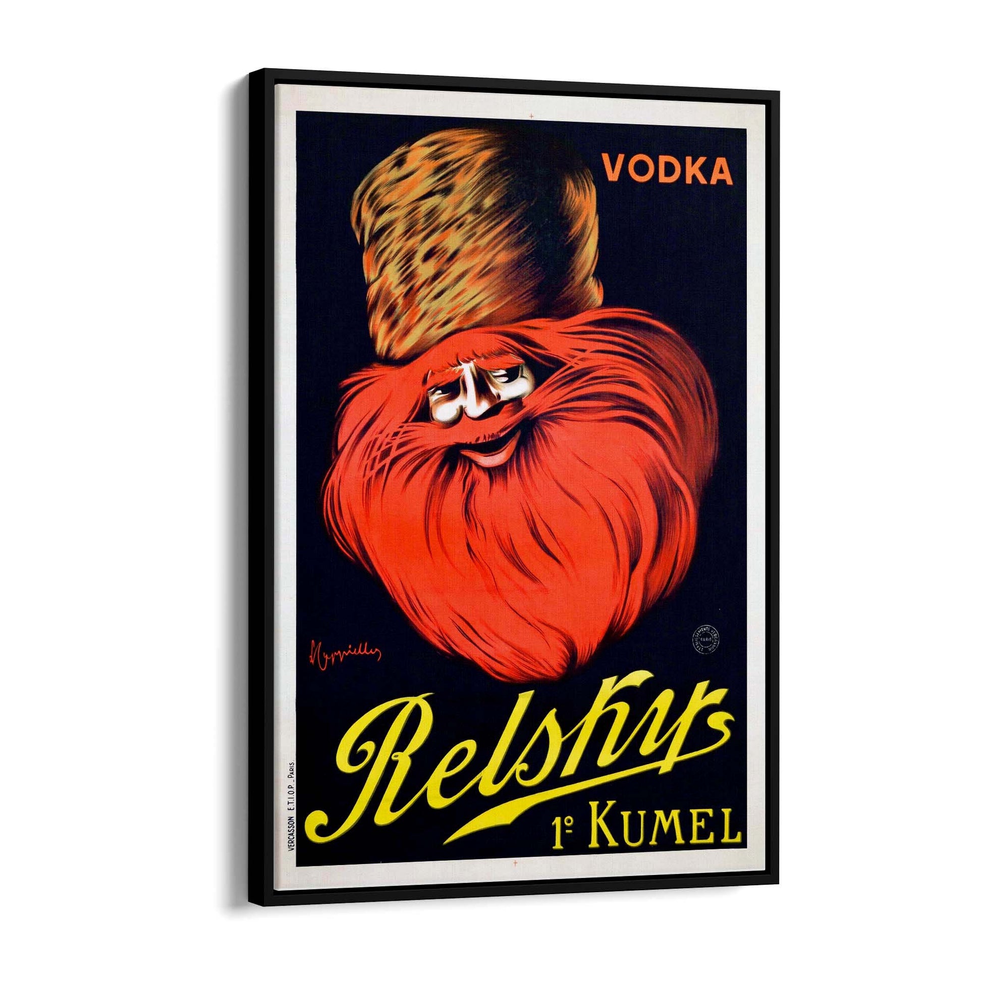 Russian Relsky Vodka Vintage Advert Bar Wall Art - The Affordable Art Company