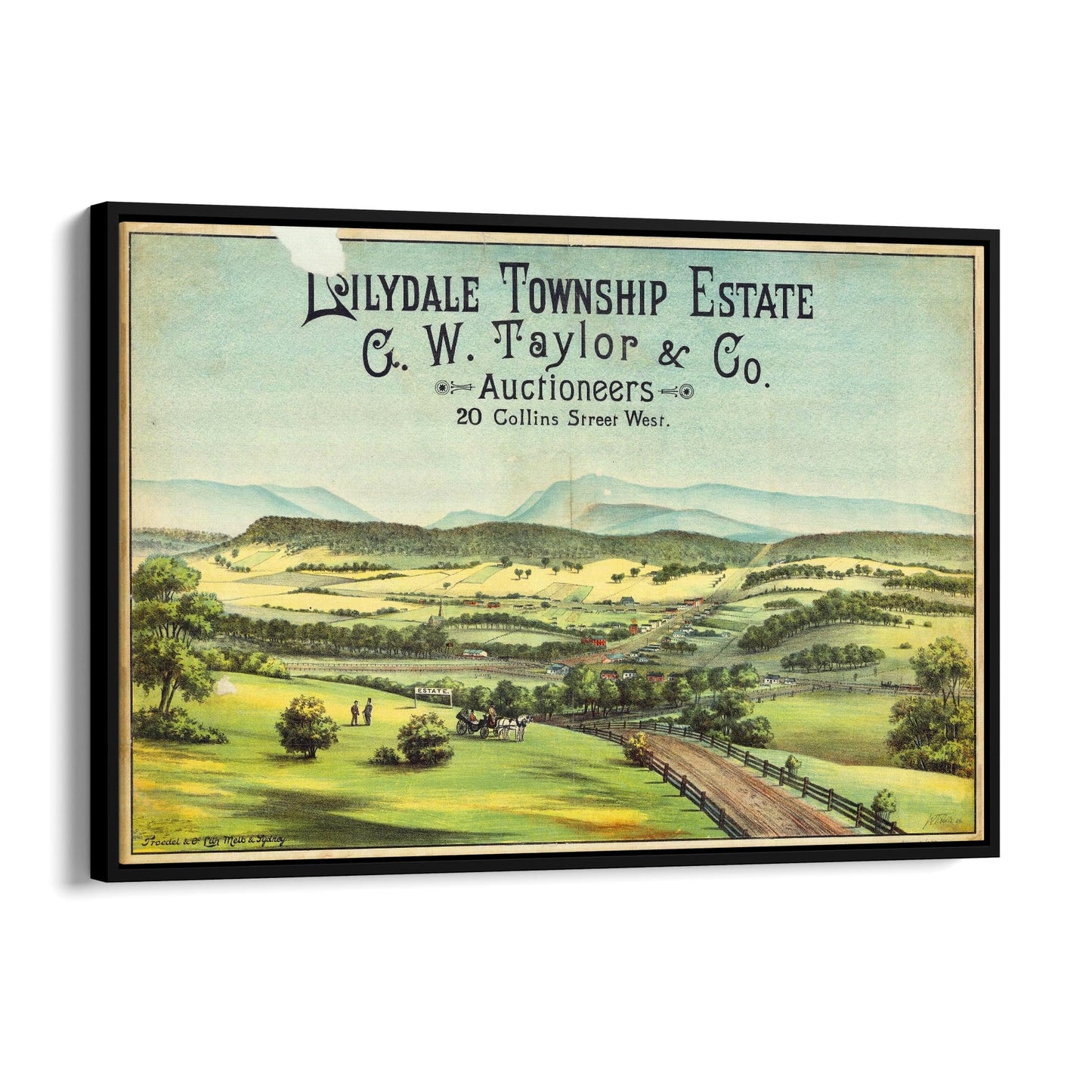 Lilydale Victoria Vintage Real Estate Advert Wall Art #1 - The Affordable Art Company