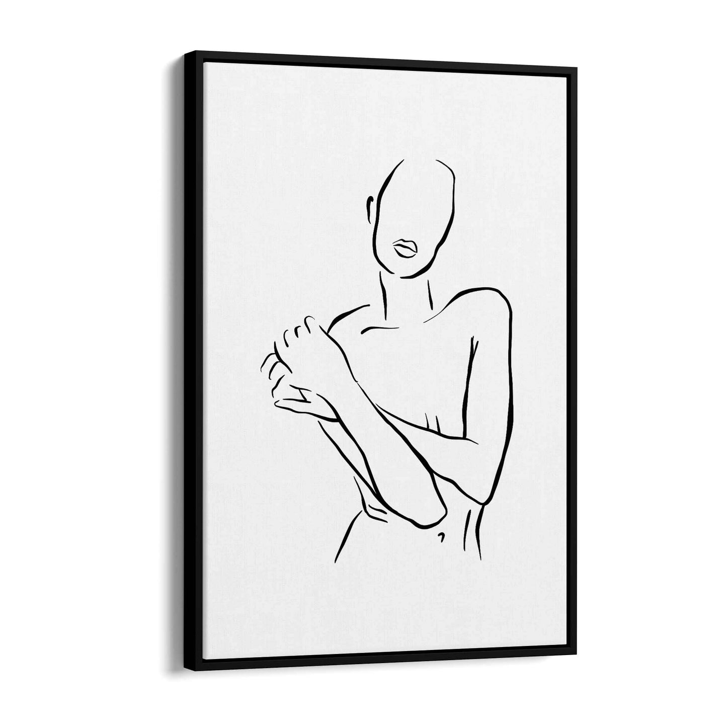 Nude Female Body Minimal Line Drawing Wall Art - The Affordable Art Company