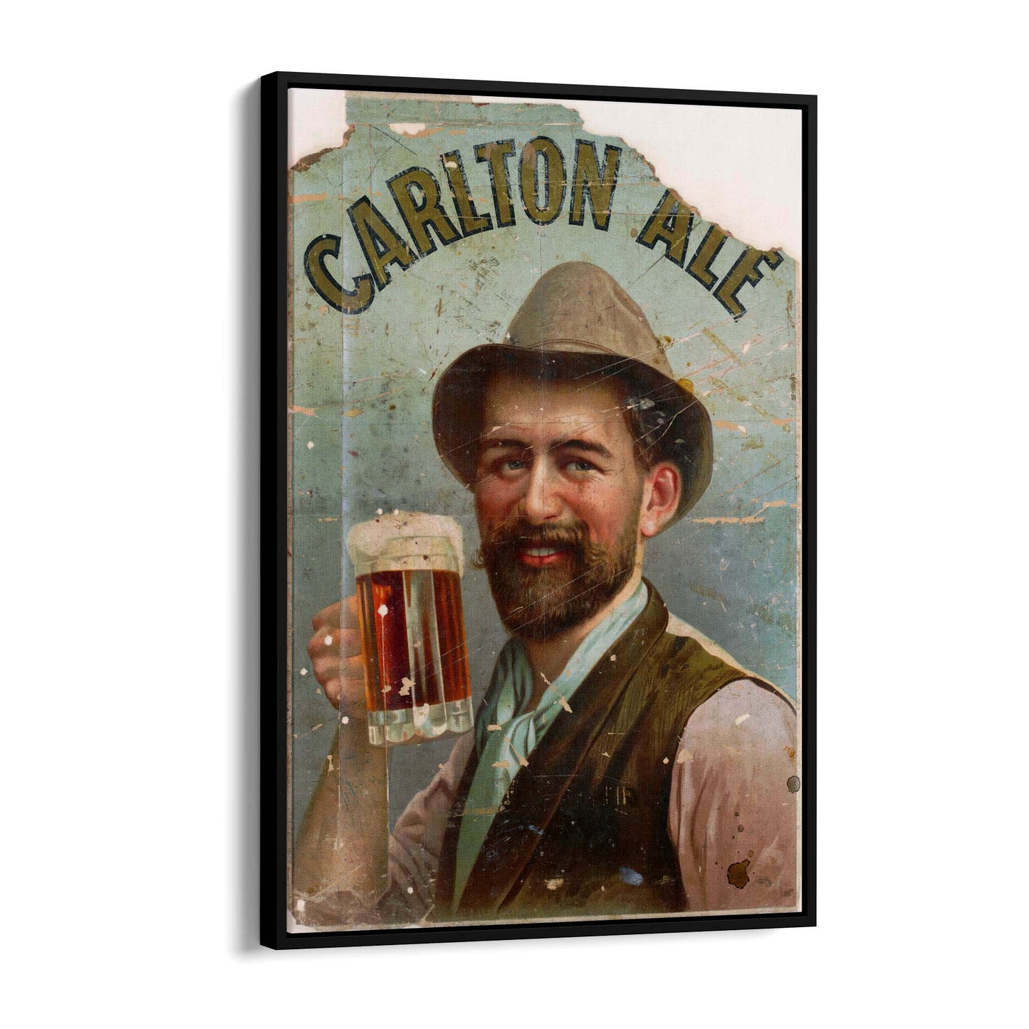 Vintage Carlton Draught Advert Wall Art - The Affordable Art Company