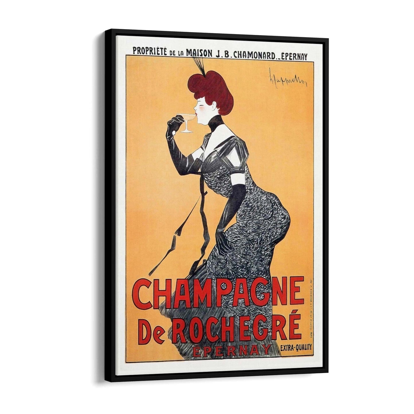 French Champagne Vintage Advert Wall Art - The Affordable Art Company