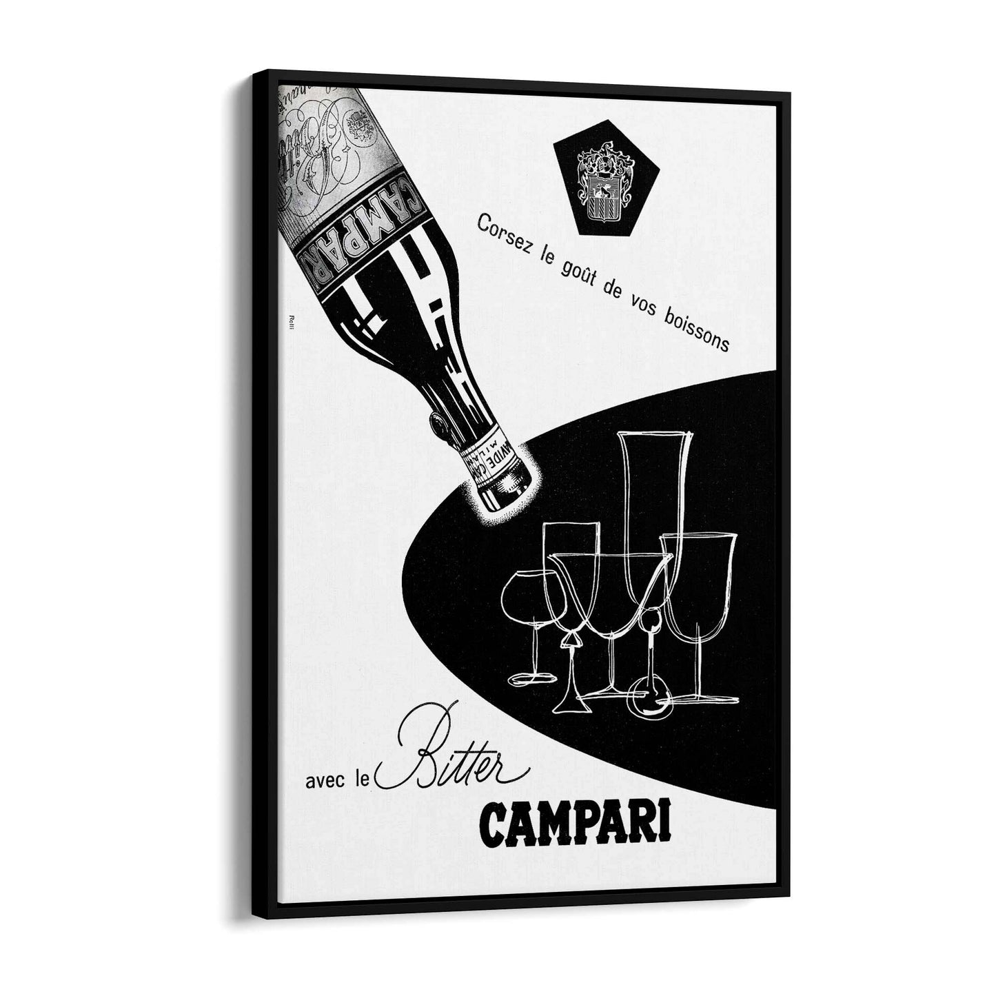 Bitter Campari Vintage Advert Wall Art - The Affordable Art Company