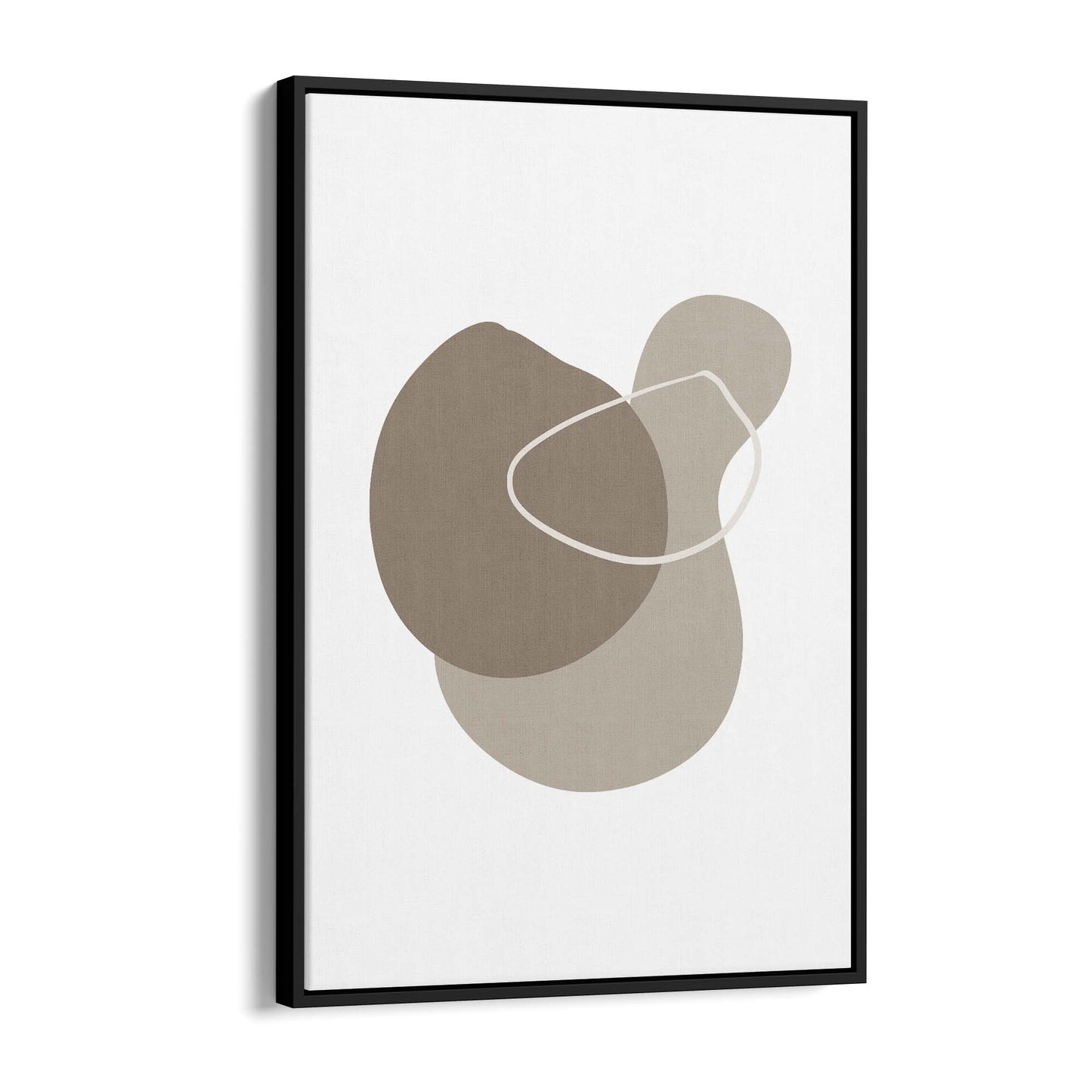 Minimal Black & White Shapes Abstract Wall Art #5 - The Affordable Art Company