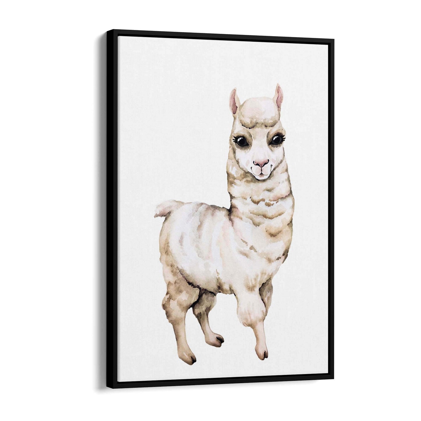 Cartoon Llama Cute Nursery Baby Animal Wall Art - The Affordable Art Company