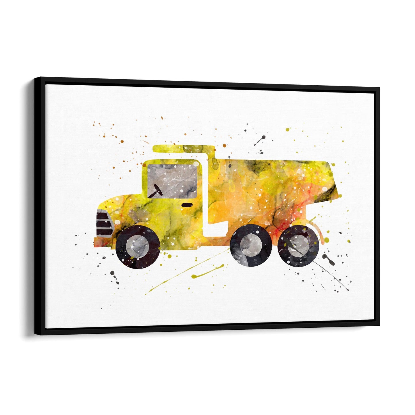 Yellow Truck Boys Bedroom Nursery Wall Art - The Affordable Art Company