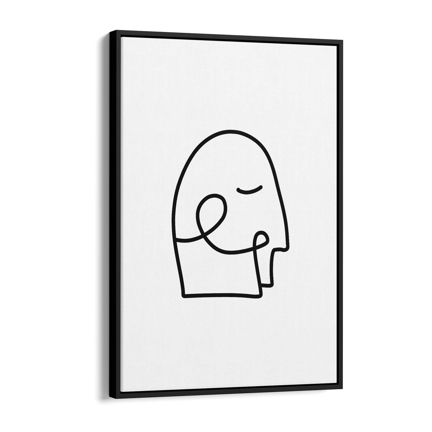 Minimal Abstract Line Face Modern Wall Art #7 - The Affordable Art Company