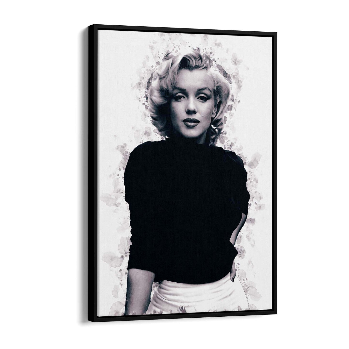 Marilyn Monroe Minimal Black Ink Fashion Wall Art #1 - The Affordable Art Company