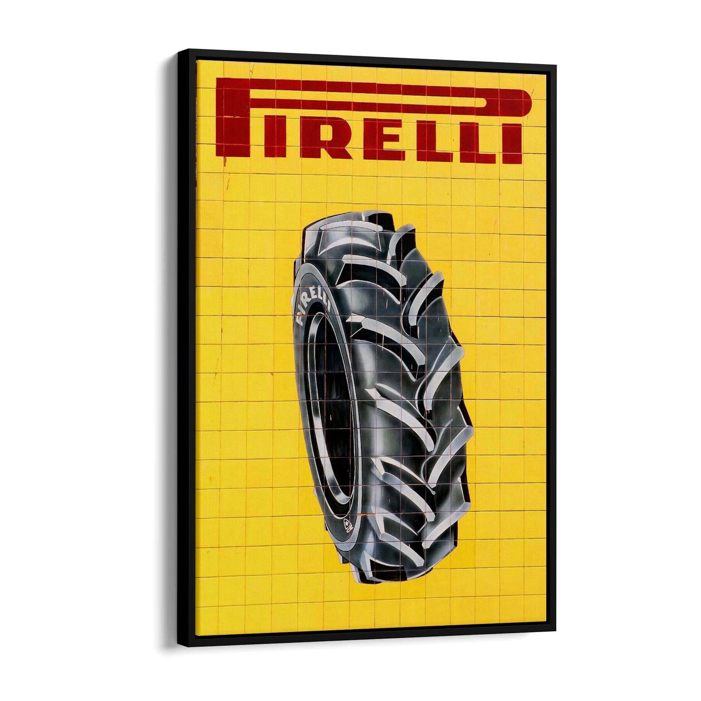 Pirelli Vintage Advert Garage Man Cave Wall Art - The Affordable Art Company