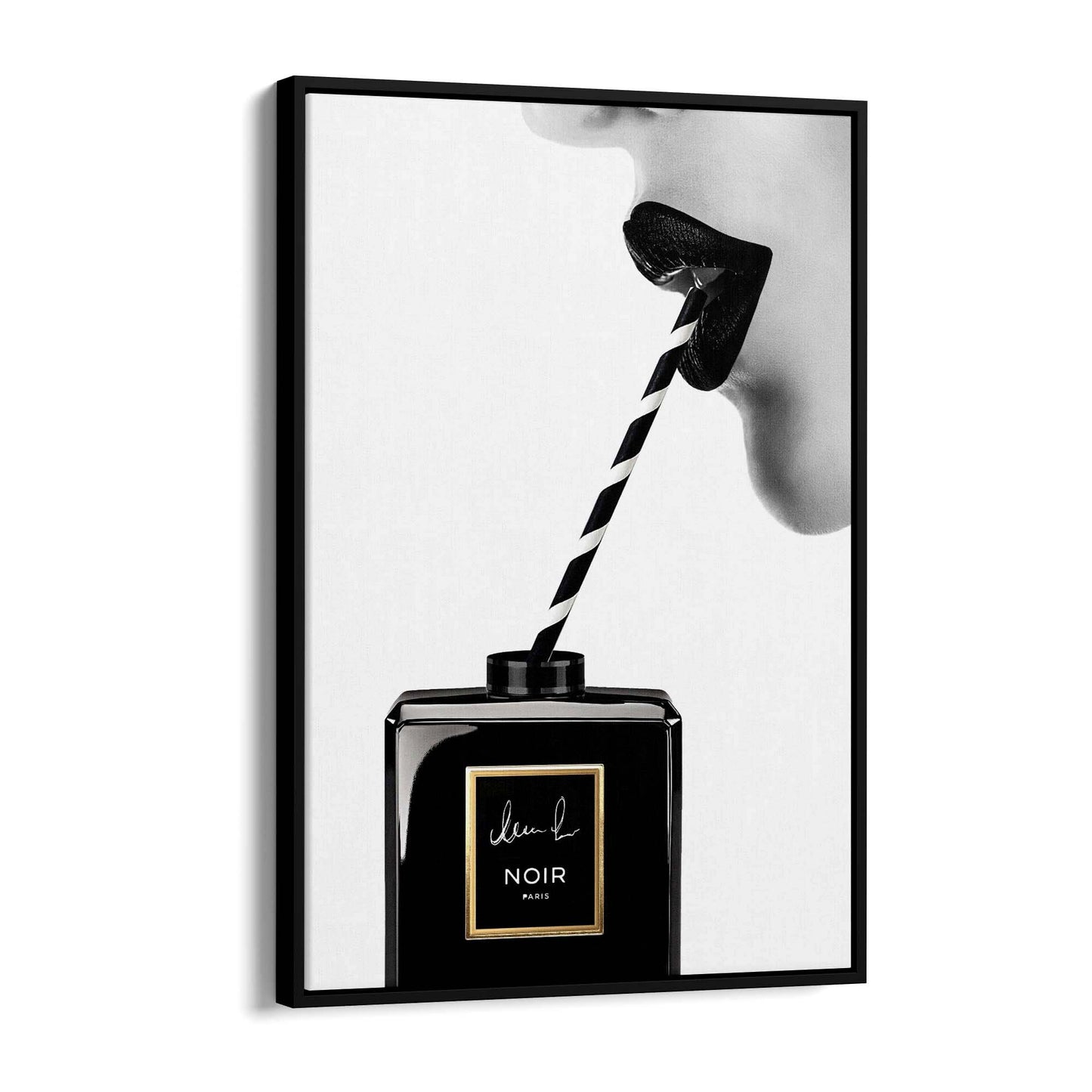 Black Perfume Bottle Fashion Photograph Wall Art - The Affordable Art Company