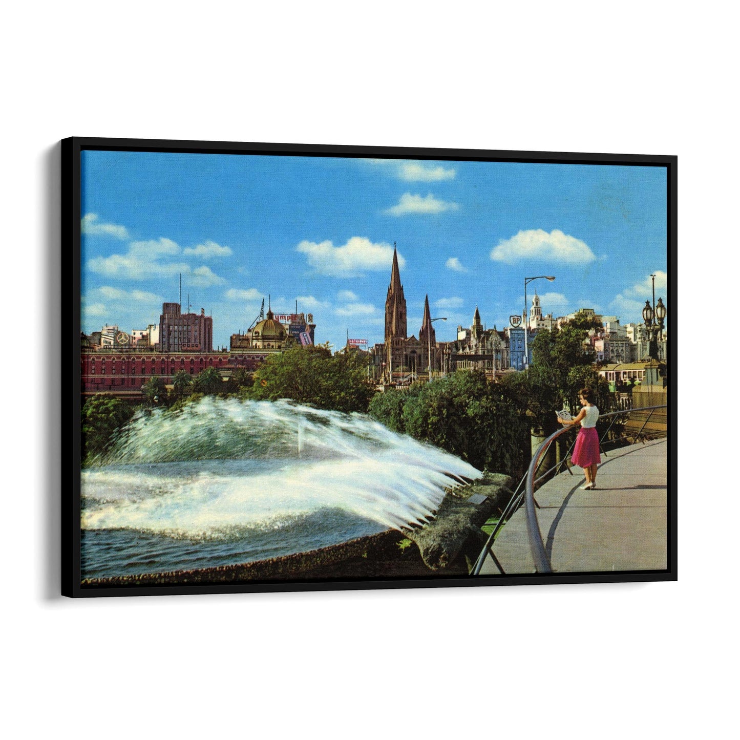 Princes Bridge Melbourne Vintage Photograph Art - The Affordable Art Company