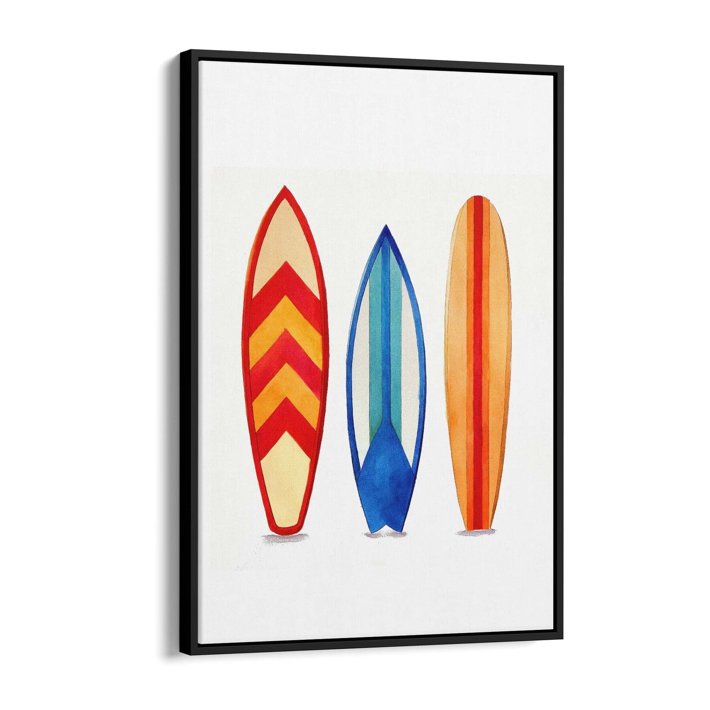 Surfboard Watercolour Australian Surf Wall Art - The Affordable Art Company