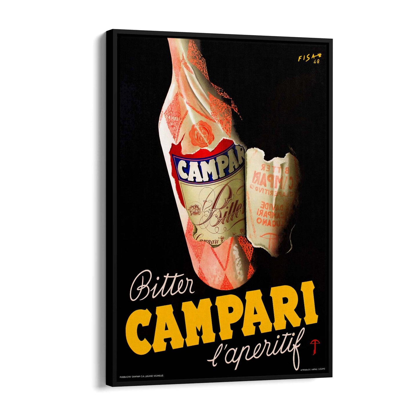 Vintage Campari Advert Italian Restaurant Wall Art #2 - The Affordable Art Company