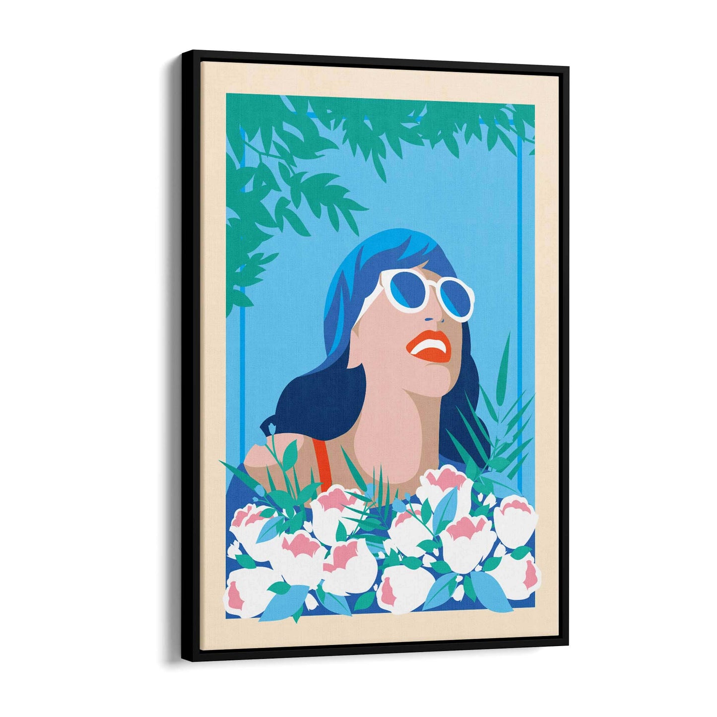 Retro Summer Girl Fashion Wall Art #1 - The Affordable Art Company