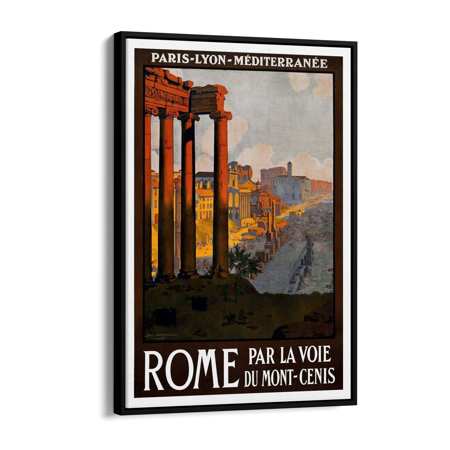 Vintage Rome Italy Tourism Advert Wall Art - The Affordable Art Company