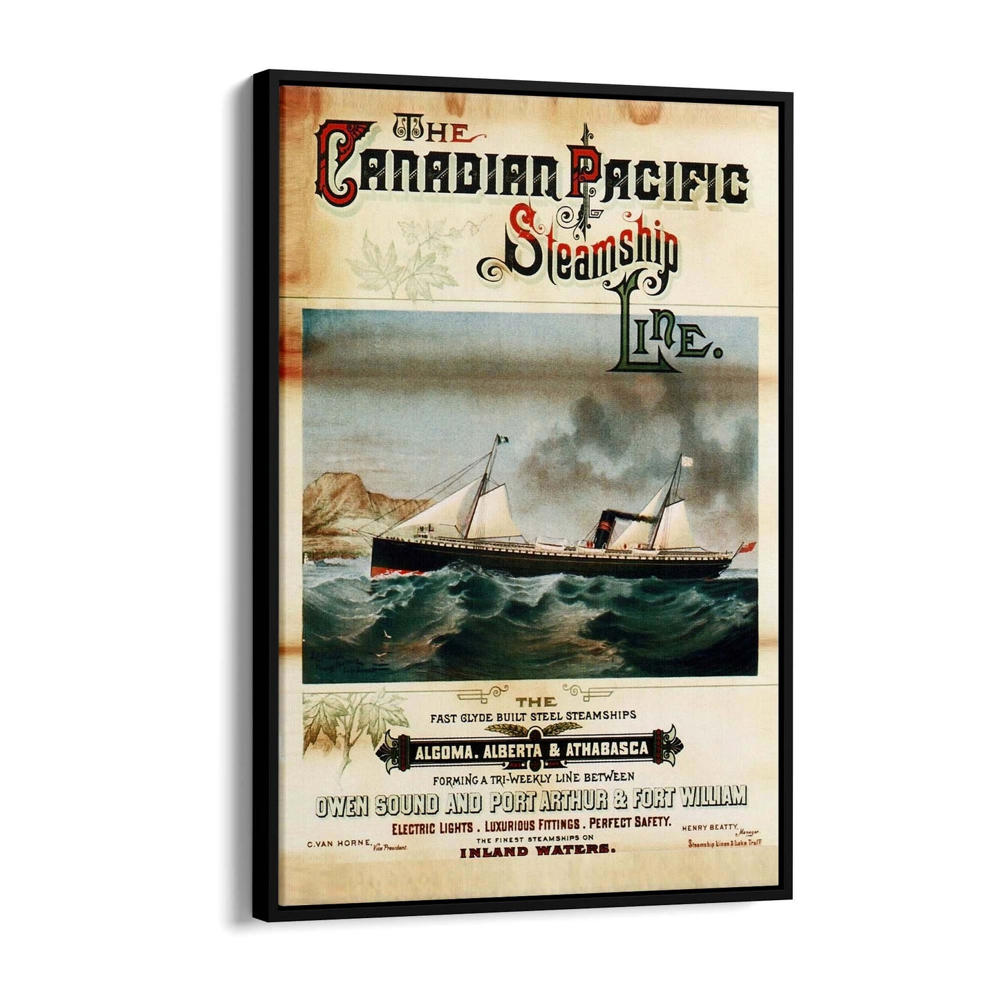 Canadian Pacific Vintage Shipping Advert Wall Art #8 - The Affordable Art Company