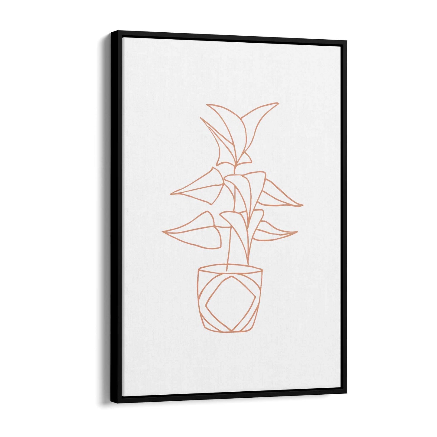 Abstract House Plant Minimal Living Room Wall Art #26 - The Affordable Art Company