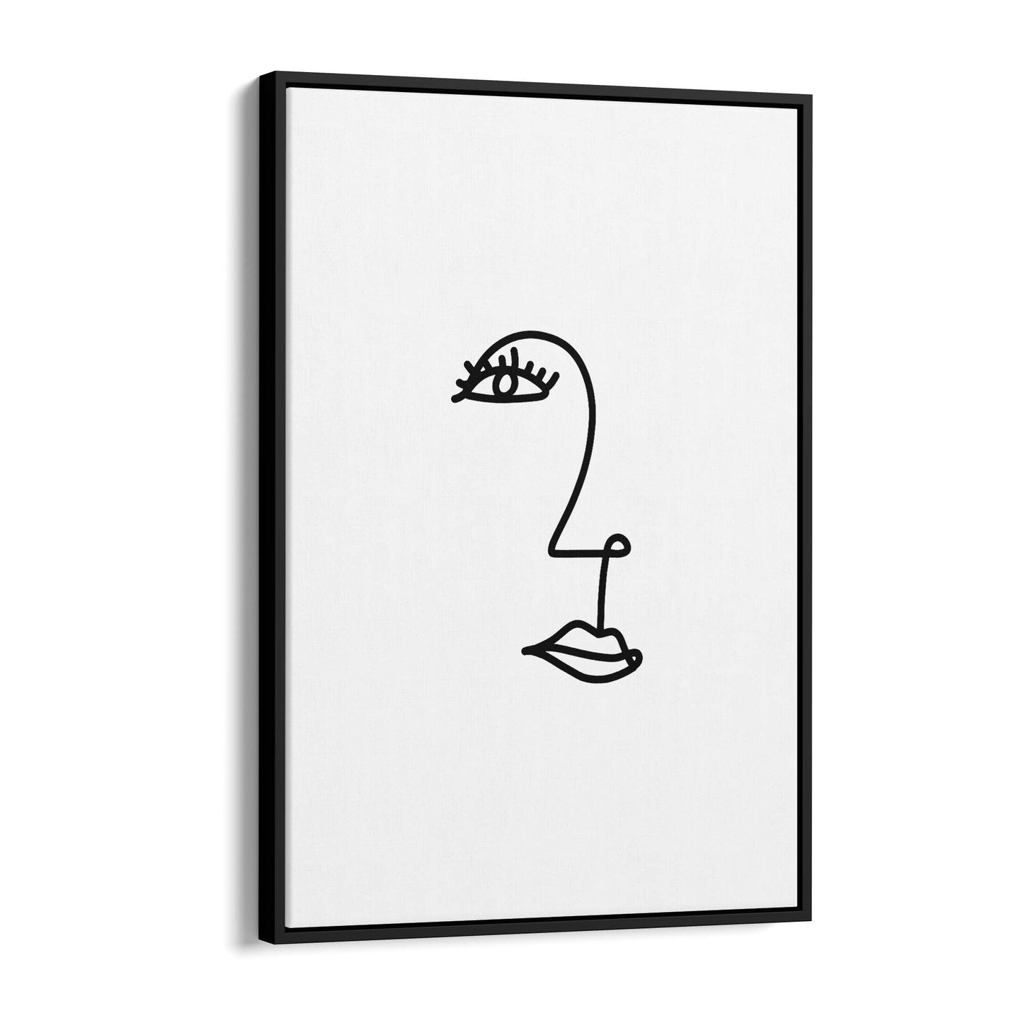 Minimal Abstract Line Face Modern Wall Art #5 - The Affordable Art Company