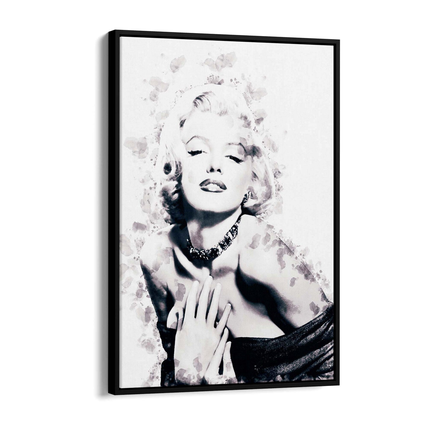 Marilyn Monroe Minimal Black Ink Fashion Wall Art #2 - The Affordable Art Company