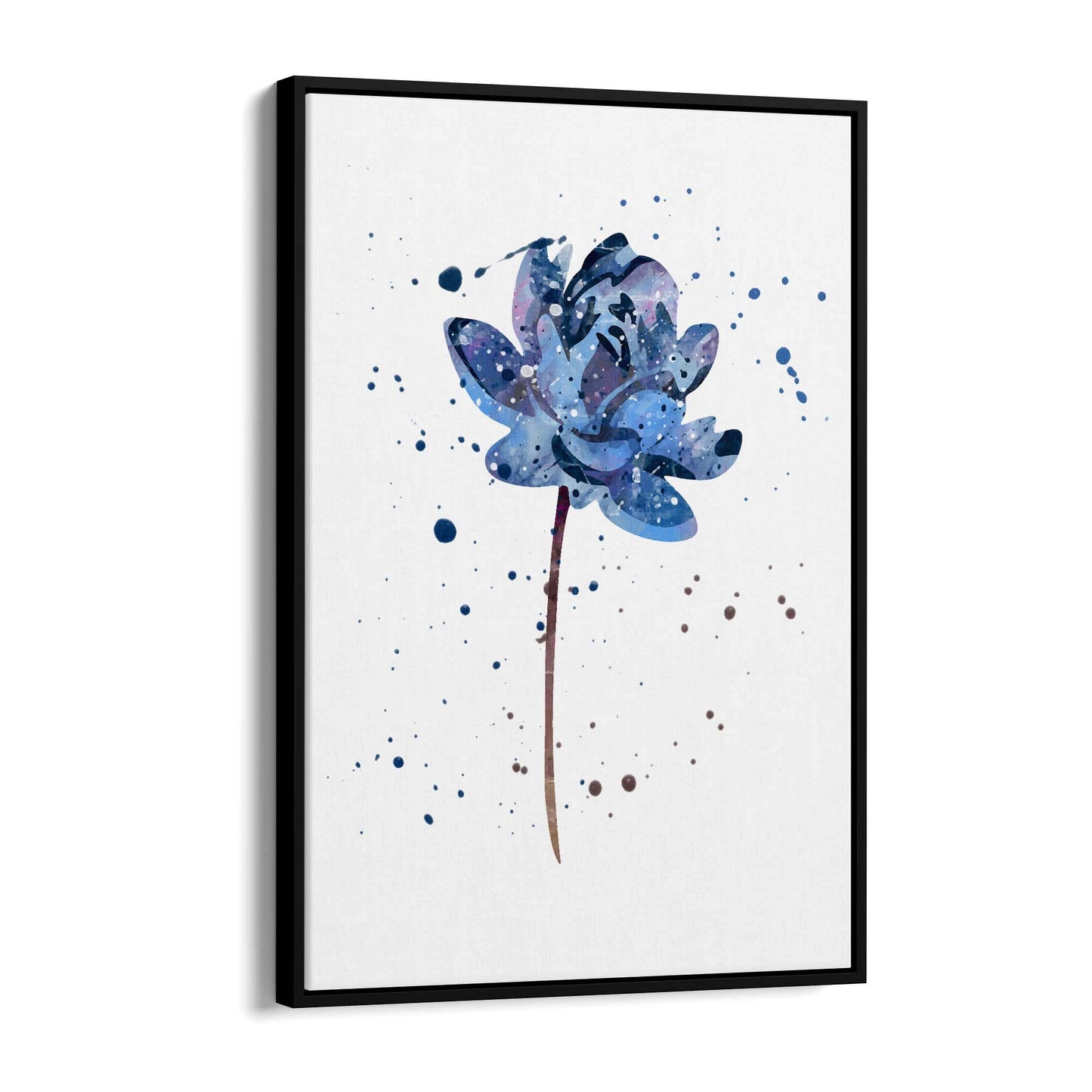 Scandi Blue Flower Design Minimal Kitchen Wall Art #3 - The Affordable Art Company