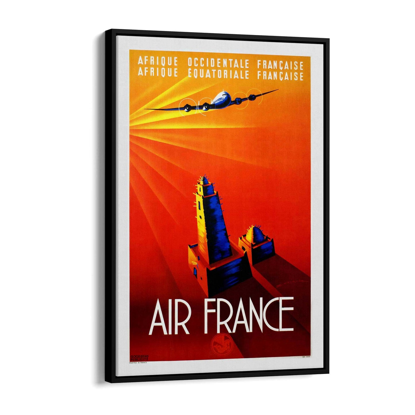 Air France Vintage Travel Advert Airline Wall Art - The Affordable Art Company