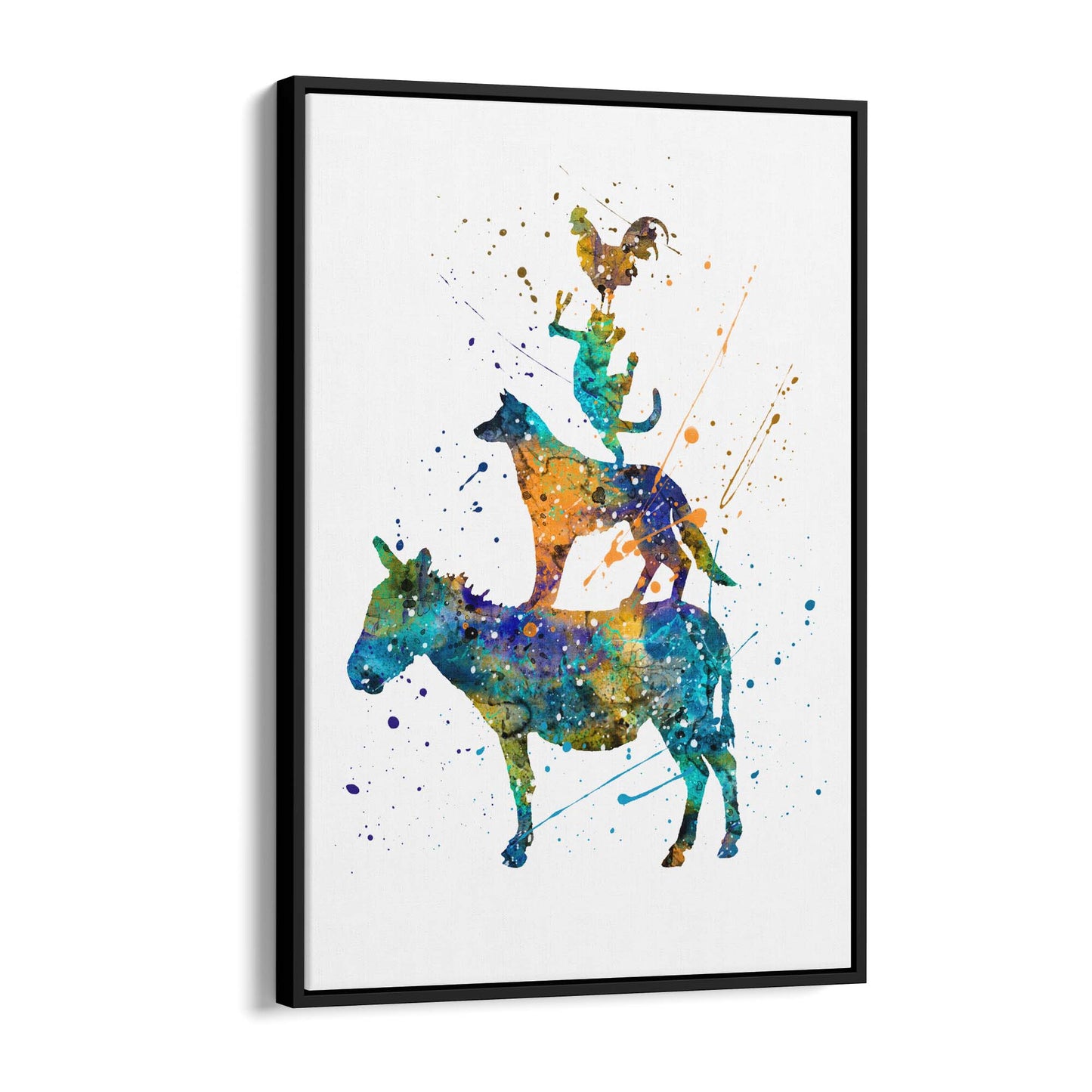 Musicians of Bremen Nursery Story Wall Art - The Affordable Art Company