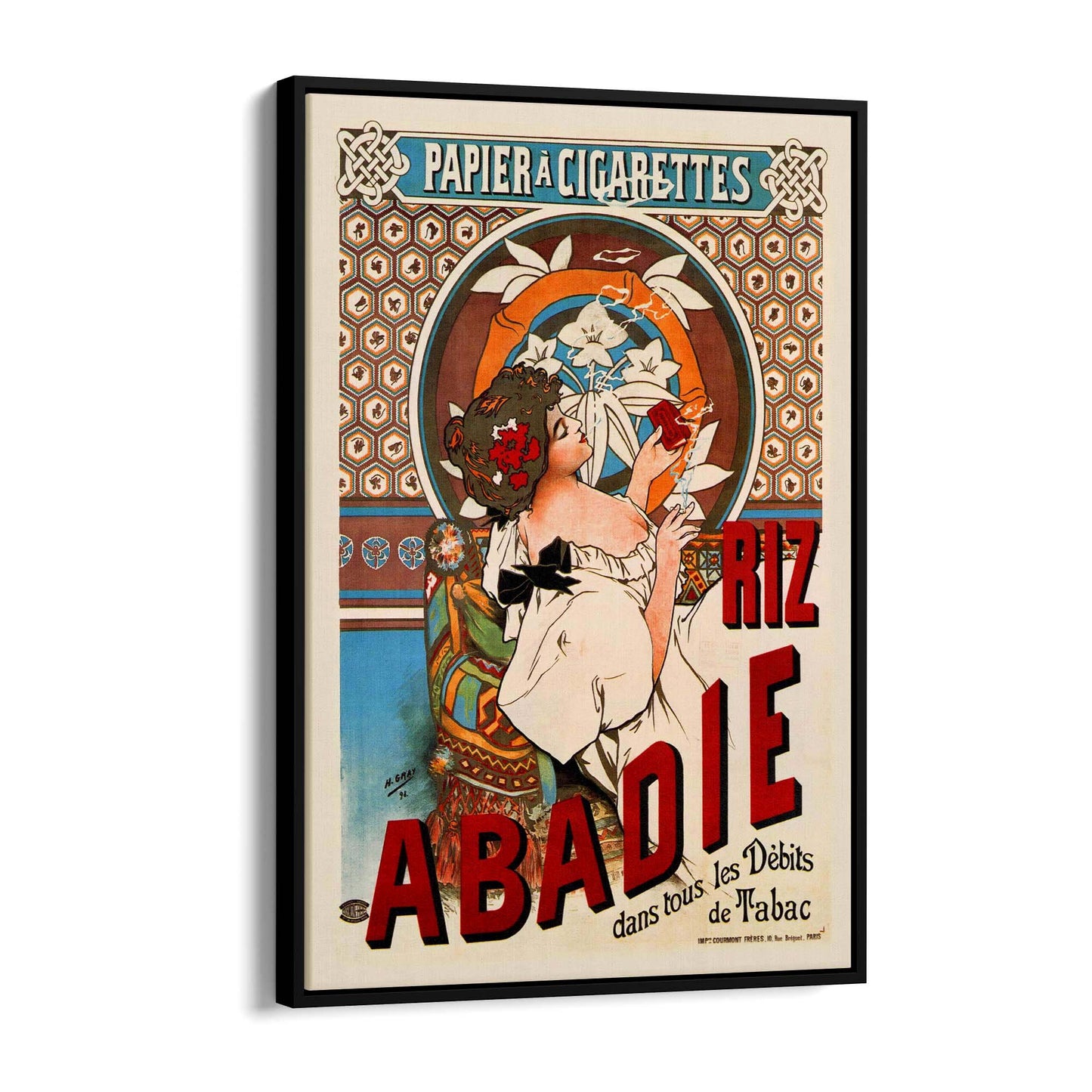 Abadie Cigarette Vintage Advert Wall Art - The Affordable Art Company