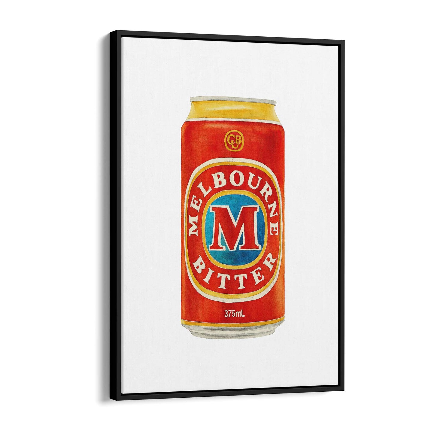 Melbourne Bitter Tinnie Beer Painting Wall Art - The Affordable Art Company