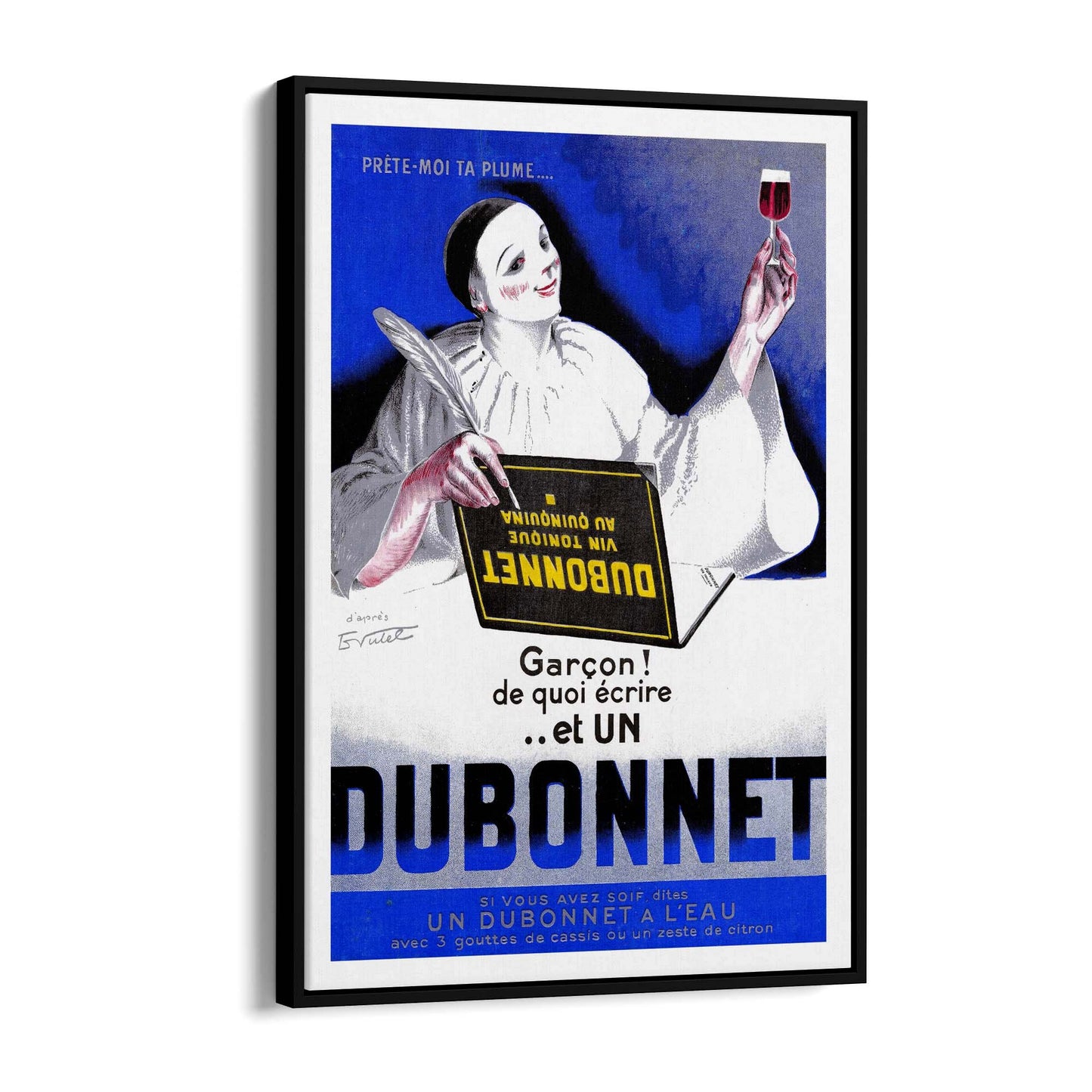 Blue Dubonnet Aperitif Vintage Advert Wall Art - The Affordable Art Company