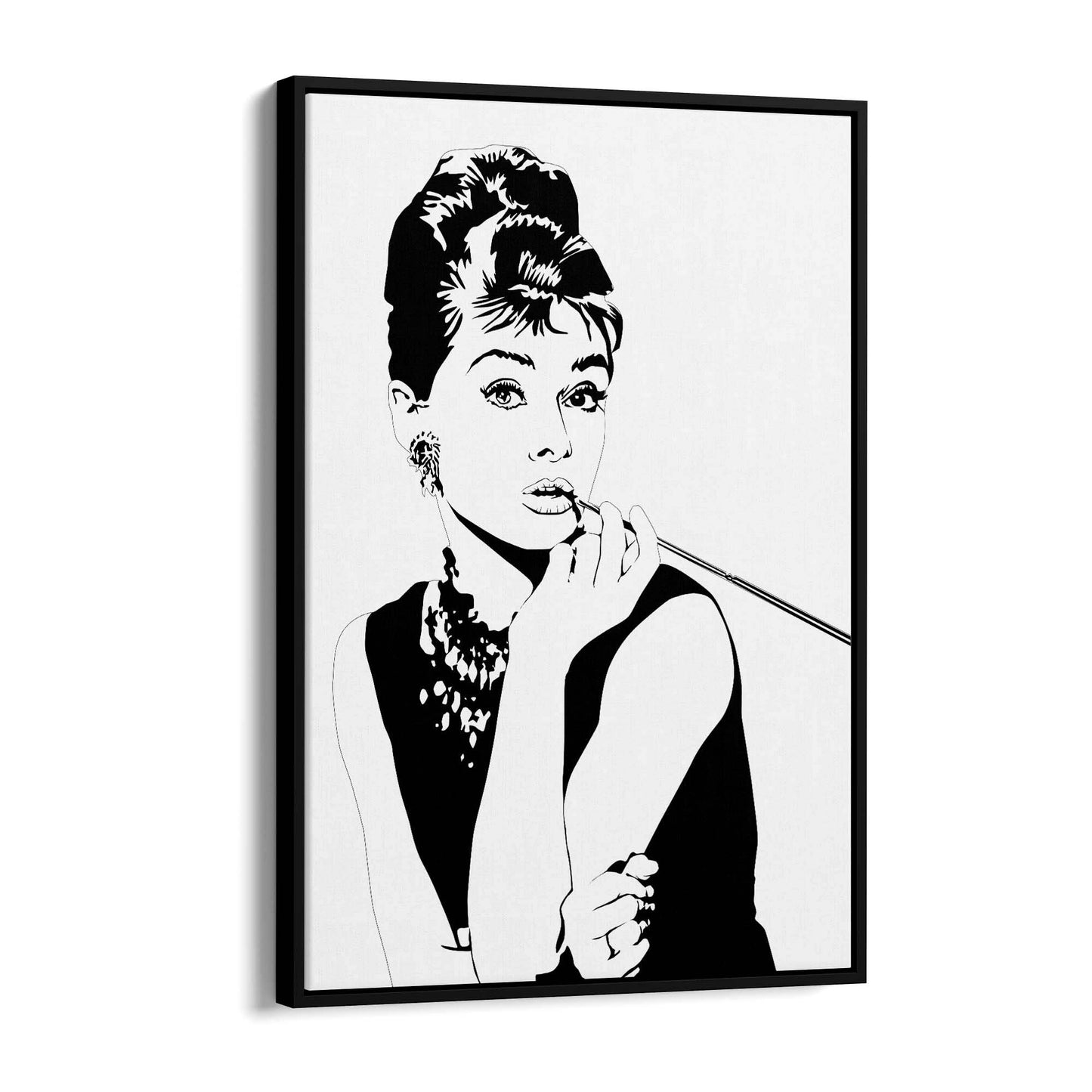 Audrey Hepburn Fashion Minimal Bedroom Wall Art #1 - The Affordable Art Company