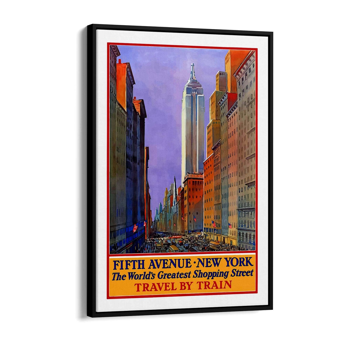 Fifth Ave, New York Vintage Travel Wall Art - The Affordable Art Company