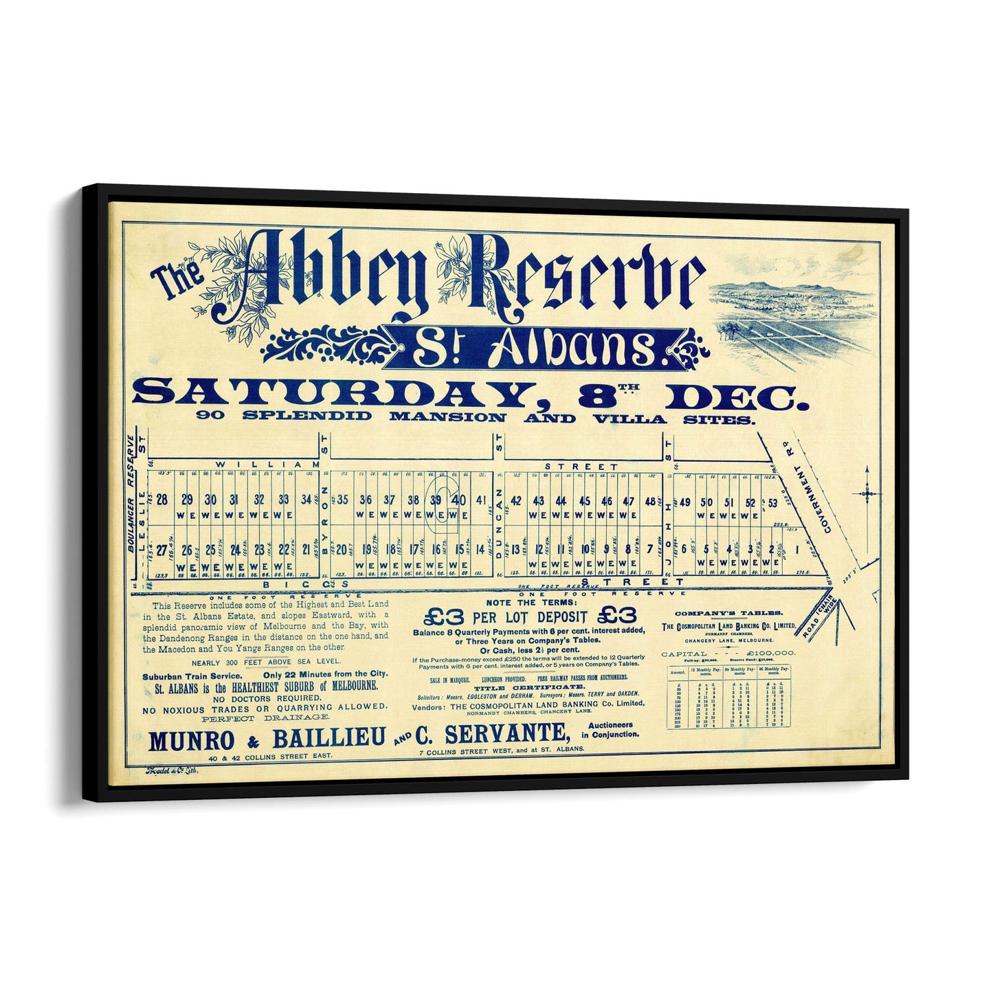 St Albans Melbourne Vintage Real Estate Advert Art #2 - The Affordable Art Company