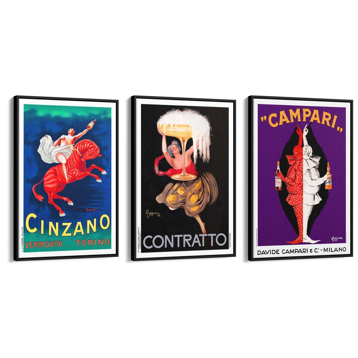 Set of Italian Vintage Cafe Restaurant Drink Wall Art - The Affordable Art Company