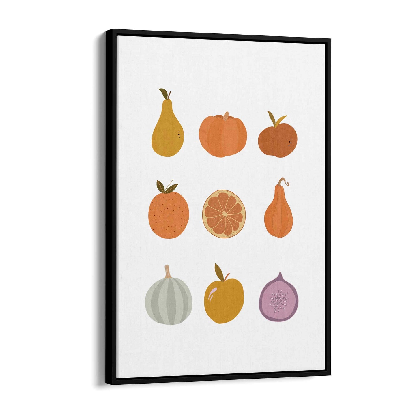 Minimal Fruit Collection Kitchen Food Wall Art - The Affordable Art Company