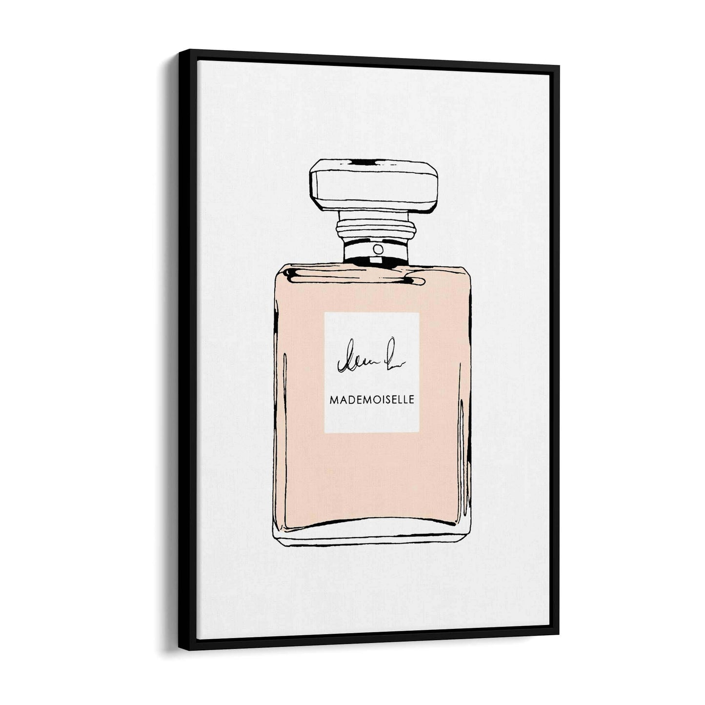 Peach Minimal Perfume Bottle Fashion Wall Art - The Affordable Art Company