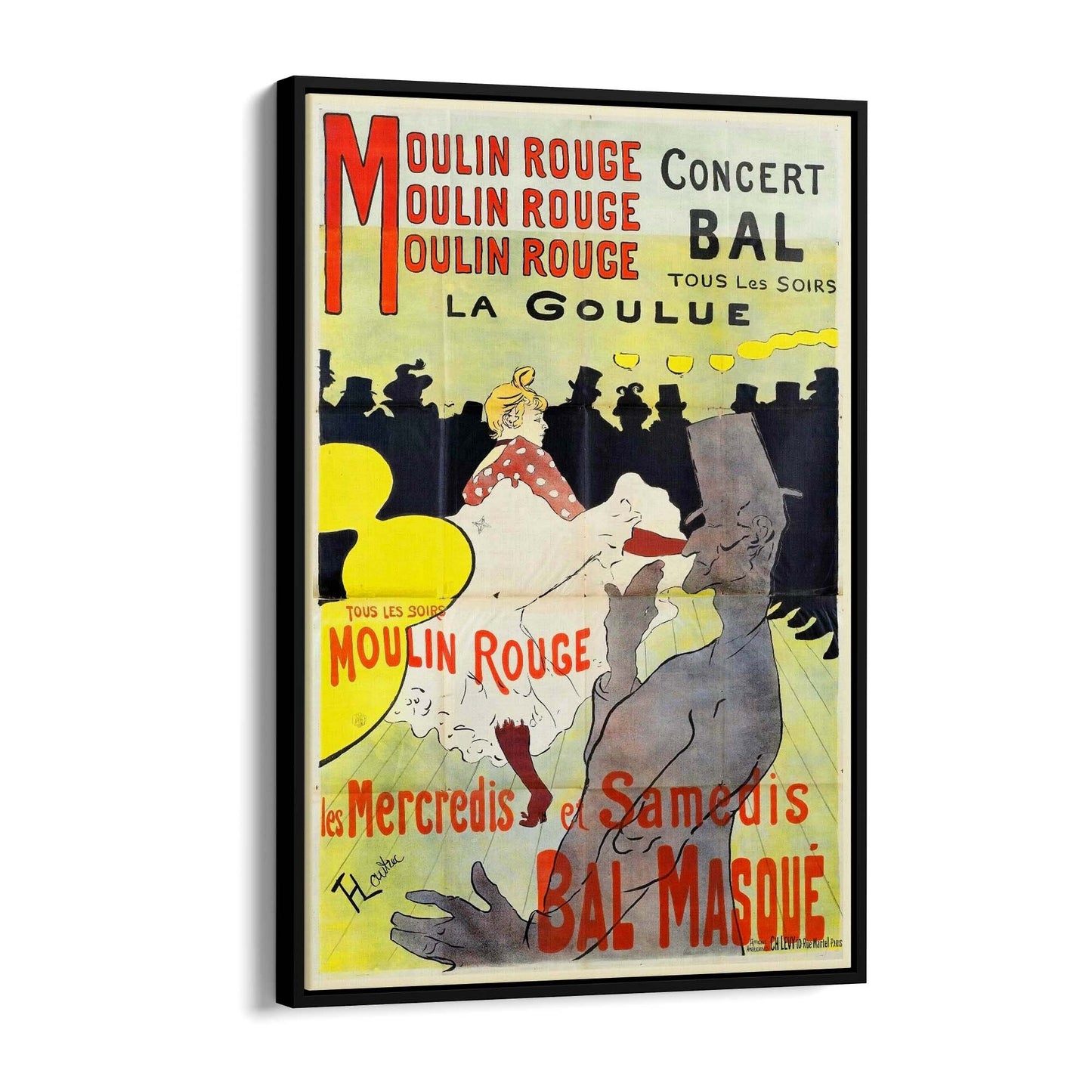 Moulin Rouge, Paris,French Vintage Advert Wall Art - The Affordable Art Company