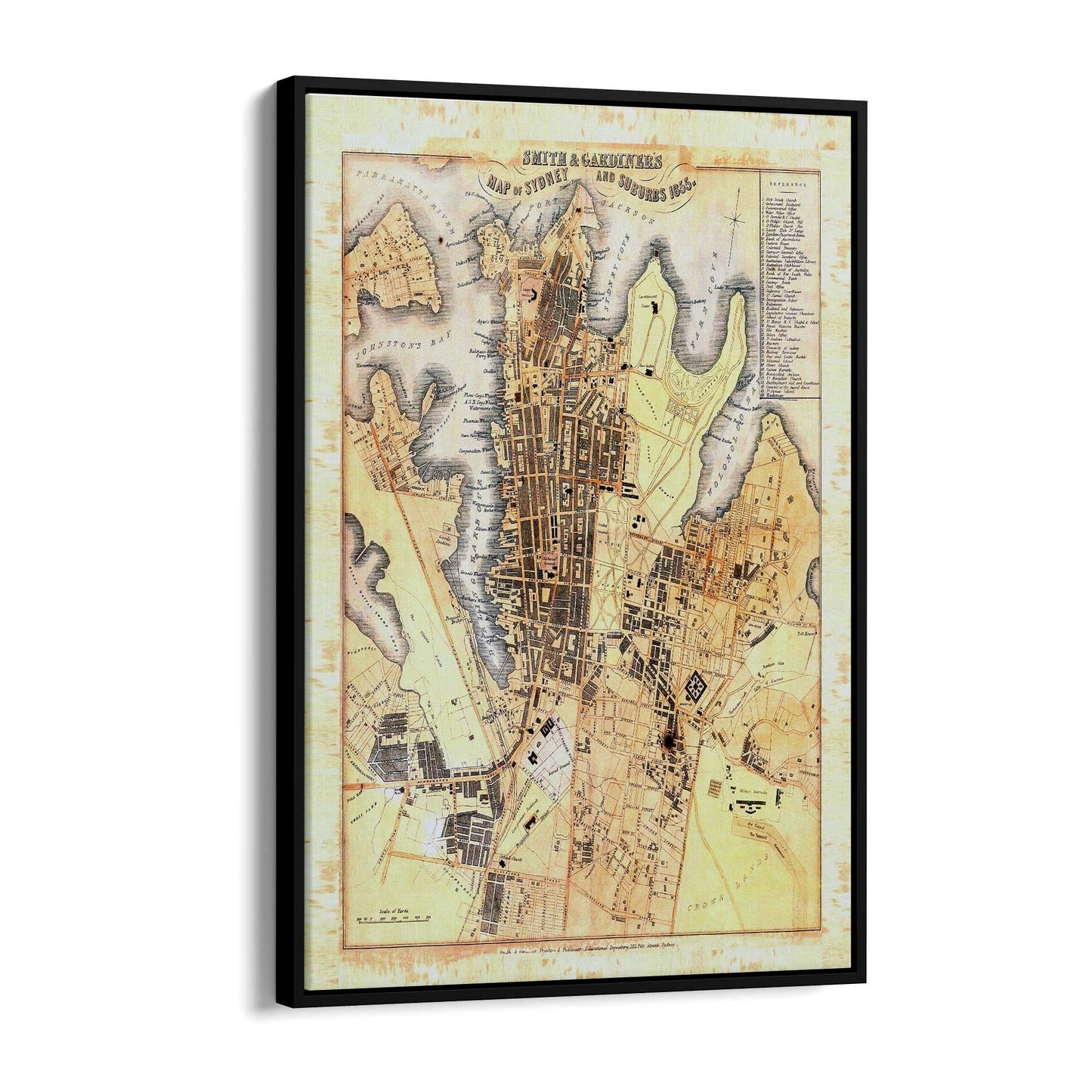 Sydney Vintage Map Australian Old Wall Art #2 - The Affordable Art Company