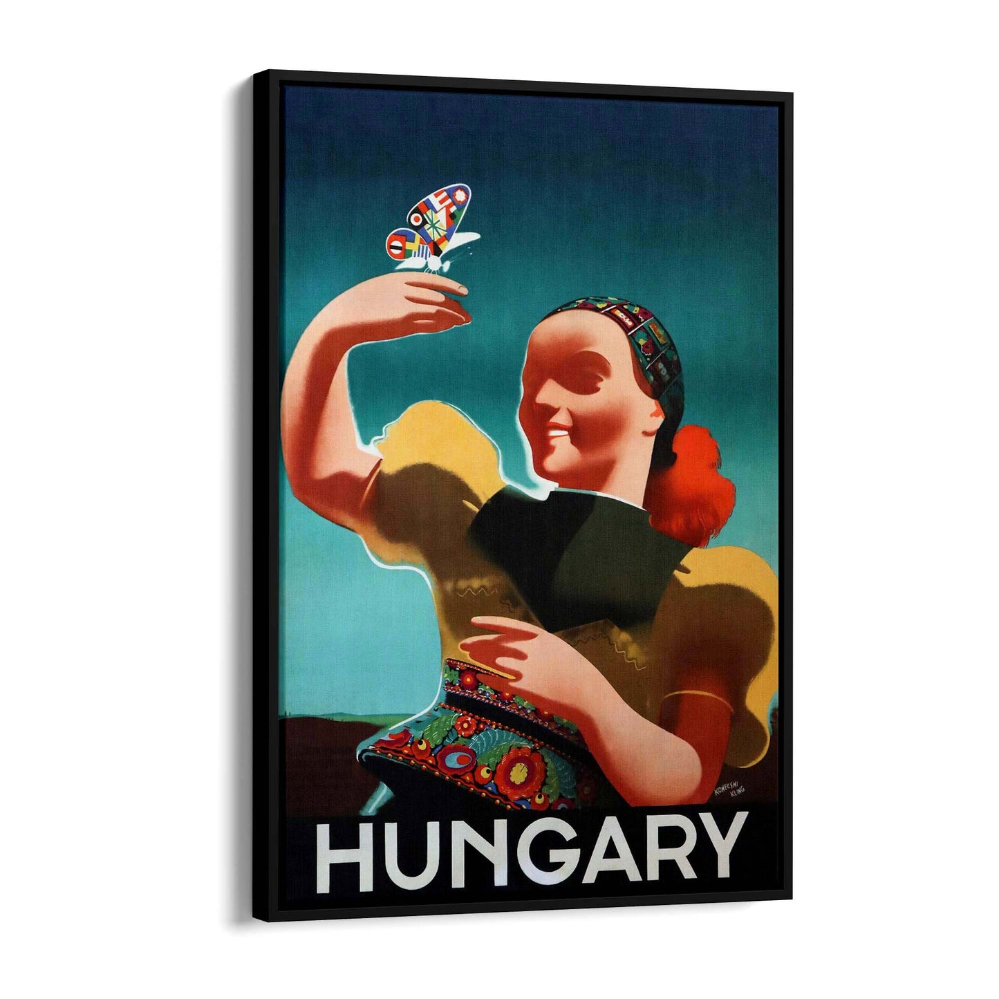 Hungary Vintage Travel Advert Wall Art - The Affordable Art Company