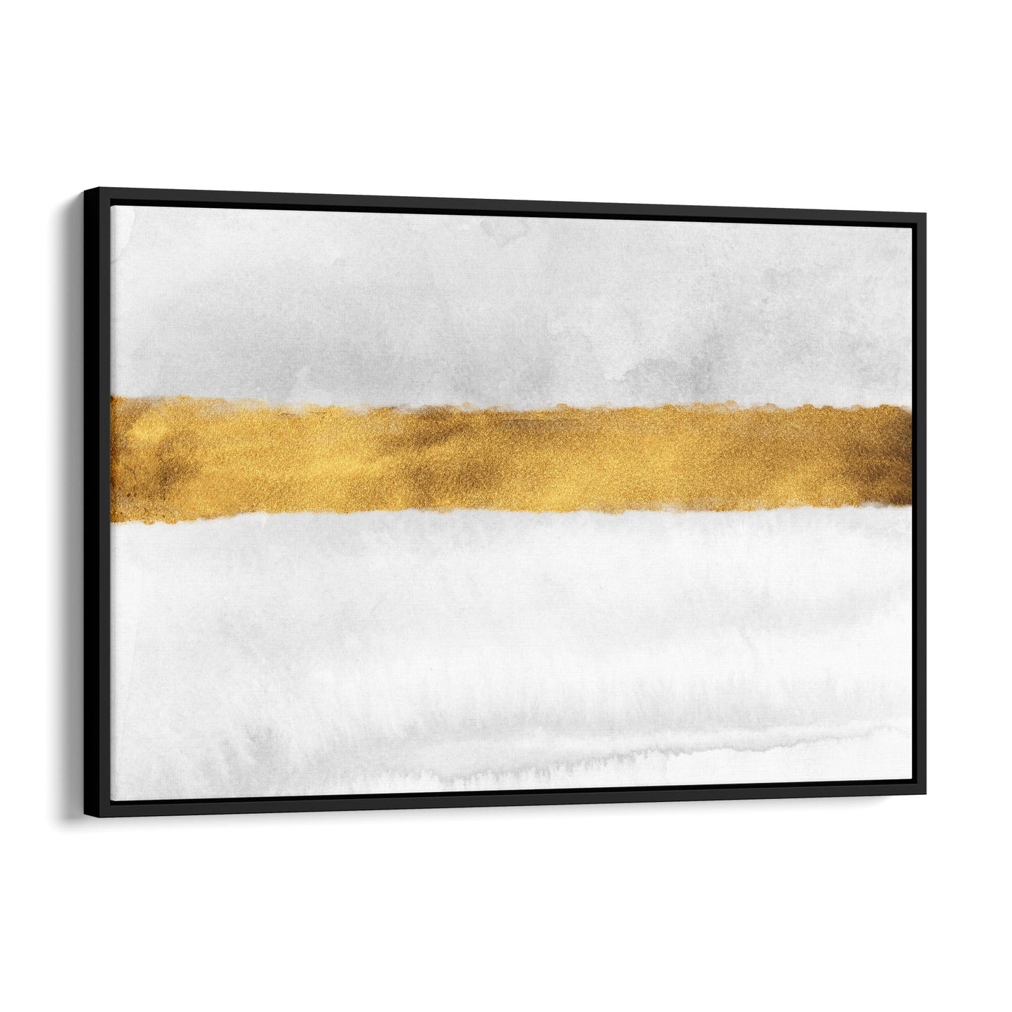 Abstract White and Gold Geometric Shape Wall Art - The Affordable Art Company